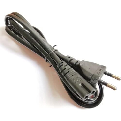 1.5m EU Europe 2Pin Power Cord Cable EU 2 Prong Laptop AC Adapter Lead 2Pin cable