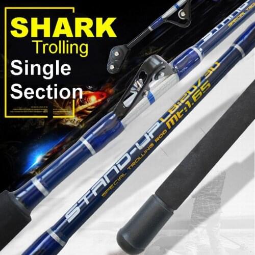 1.65m 1.8m GEHAUT Single Section Special Trolling Powerful Slow Jigging Ocean Boat Fishing Trolling Rod Bait Weight upto 300gs