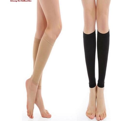 Women Men Medical Support Leg Shin Socks Varicose Veins Calf Sleeve Compression Brace Wrap Leg Shaping Massager For Sports 1Pair