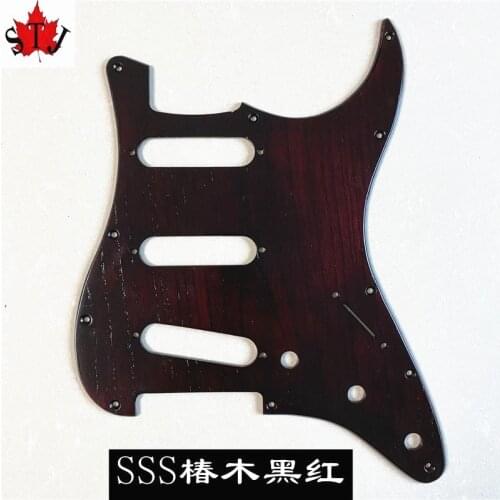 1PCS hand made solid ailanthus wood STRAT GUITAR SSS Pickguard #4293