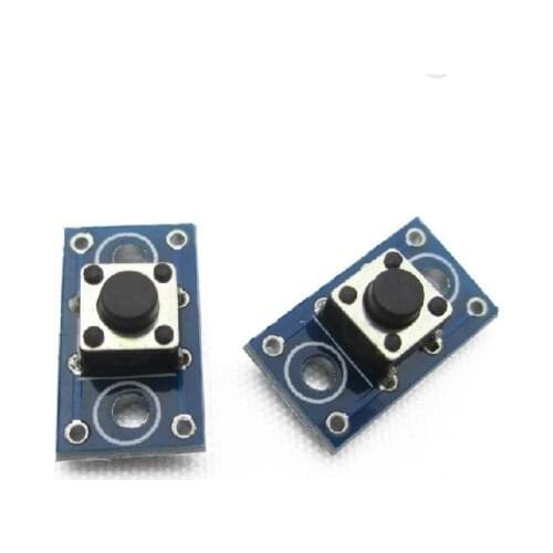 2pcs 6x6x5mm PCB Push Button Tactile Tact Switch Module PCB Size 16x9mm