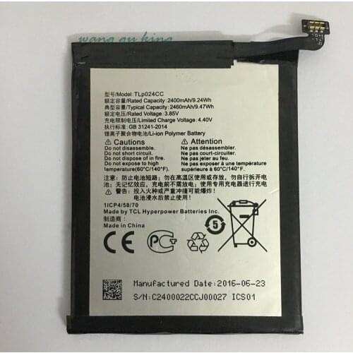 3.85V New High Quality TLp024CC 2400mAh Battery for Alcatel spare battery