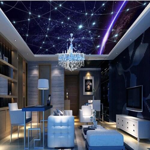 3D Wall Murals Wallpaper Ceiling Wallpaper Sky 3D Wall Murals for Livingroom KTV Hotel Wallcoverings Home Decor Wall Paper 3D