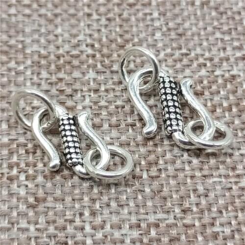 925 Sterling Silver S Hook Clasp Connector with Jump Rings for Bracelet Necklace