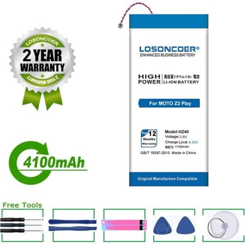 LOSONCOER Battery 3850mAh HZ40 Battery For Motorola MOTO Z2 Play Dual SIM T1710-11 XT1710-08 XT1710 XT1710-06 XT1710-09