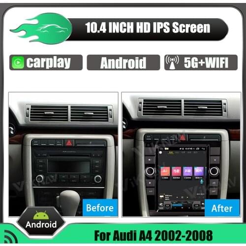 Android GPS navi For 10.4 inch Audi A4 2002-2008 car radio stereo carplay auto radio touch screen multimedia player head unit
