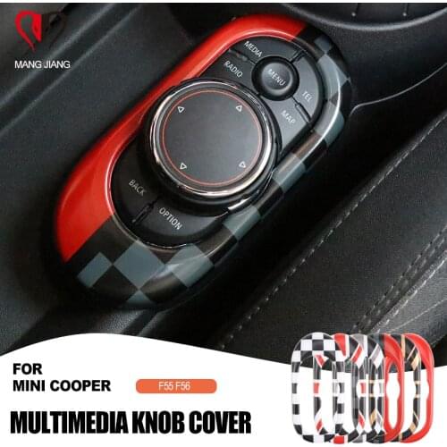 Car Union Jack Interior Sticker Center Console Multimedia Circle Cover Case Shell Protective Sticker For mini cooper F55 F56