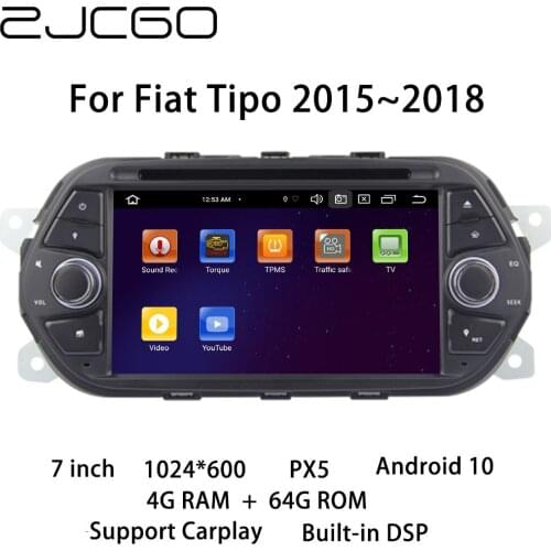 Car Multimedia Player Stereo GPS DVD Radio Navigation Android Screen For Fiat Tipo 2015 2016 2017 2018