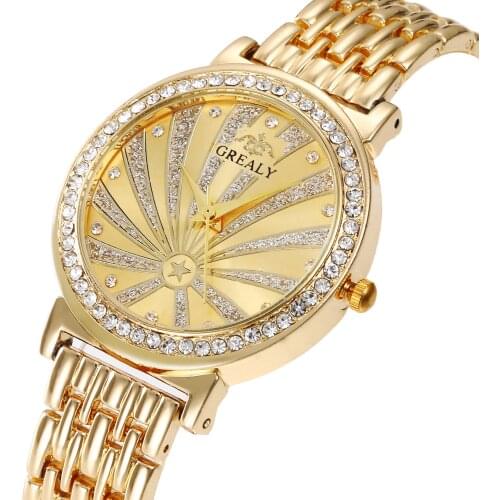 Top Brand Diamond Watch Ladies Luxury Fashion Steel Band Watch Women Quartz Watches