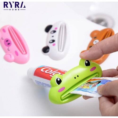 Cute Animal Pattern Toothpaste Tube Squeezer Easy Squeeze Paste Dispenser Roll Holder Bathroom Toothpaste Bathroom Accessories