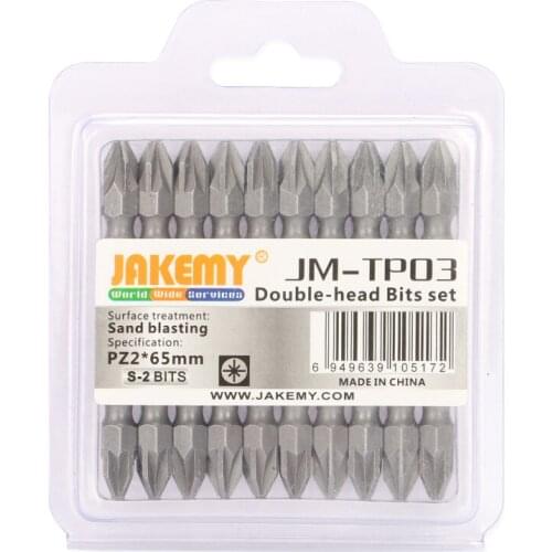 JAKEMY JM-TP03 10 in 1 65mm Double Head Stainless Double-Knuckle Electric Screwdriver Bit Magnetizing pneumatic Screwdriver bit