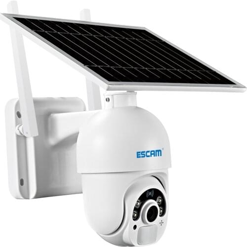 ESCAM QF250 Solar WIFI Camera 1080P Waterproof Security IP Camera with Solar Panel Battery Powered Pan/Tilt IR Night Vision
