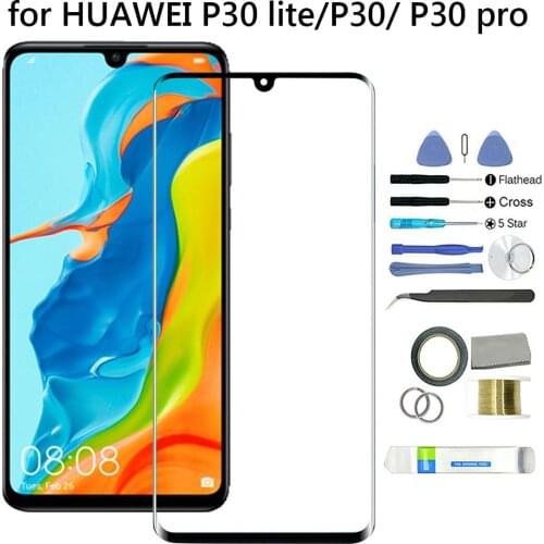Replacement Front Outer Glass Screen Lens Repair Kit for Huawei P30 Lite Pro Front Glass Screen Kit