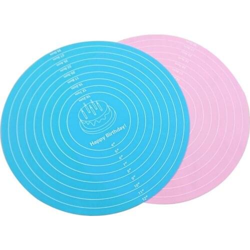 30cm Baking Pad Round Silicone Cake Knead Dough Mat Noodle Cooking Kitchen Tool