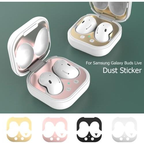 Metal Dust Guard Sticker for Samsung Galaxy Buds Live Case Cover Earphone Accessories Protective Film Skin for Galaxy Buds Live