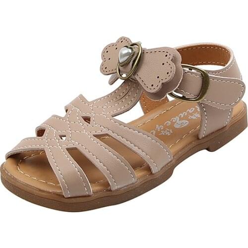 2021 Summer New Girls Butterfly-knot Princess Sandals Girls Sandals Childrens Non-slip Soft Bottom Sandals Baby Toddler Sandals