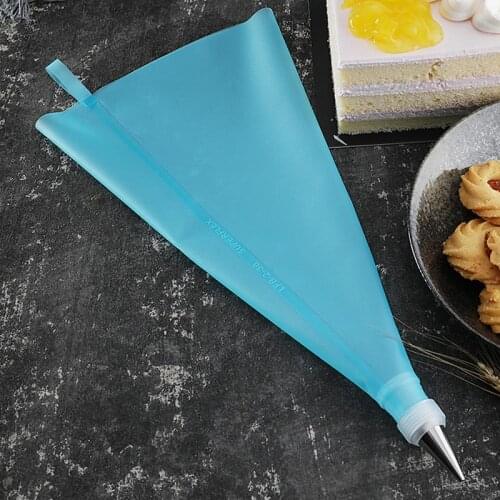 New Cake Pastry Bag Reusable Blue Silicone Icing Piping Cream Pastry Bag Nozzle DIY Cake Baking Decorating Tool For Cake Fondant