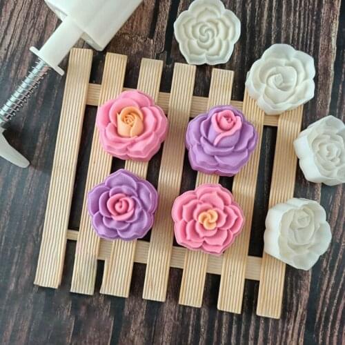 Cookie Cutter Moon Cake Mould with Stamps Mid Autumn Festival DIY Decoration Mid Autumn Festival Thickness Adjustable