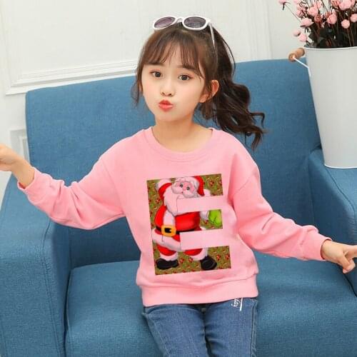 Baby Boys Girls Casual Sweatshirts Long Sleeve Cartoon Hooded Jacket Tops Warm Pullovers Clothes For Kids 2-7Y Christmas Present