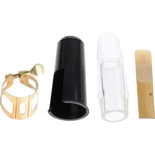Clear Mouthpiece Metal Ligature Kit for Eb Alto Sax Saxophone Saxophone Parts(Alto)