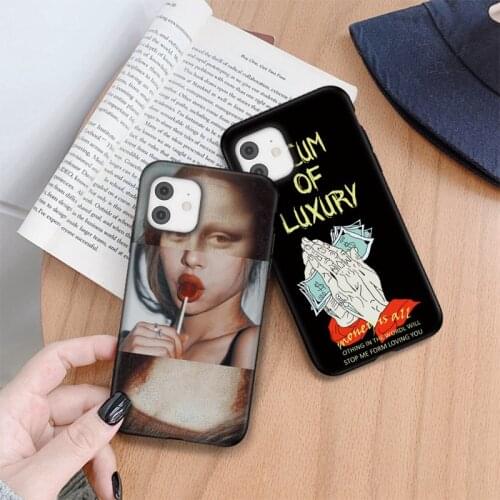 Luxury Art Statue Pattern Phone Case For iPhone 12 11 11Pro Max X XR XS Shockproof 6 7 8 Plus Silicone SE 2020 Soft TPU Cover