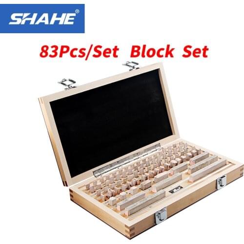 Shahe 83Pcs/Set 1 grade 0 grade Block Gauge Caliper Inspection Block Gauge Measuring Tools