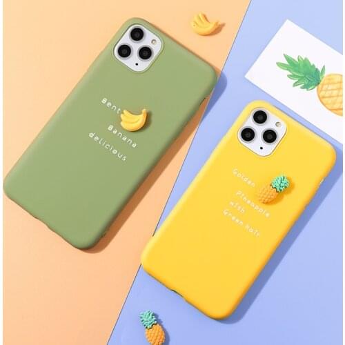 For iPhone 12pro Case For iPhone 11 12mini 12 Pro XR X XS Max Cover For iPhone 7 8 Plus SE 2020 3D Fruit Avocado TPU Coque Funda