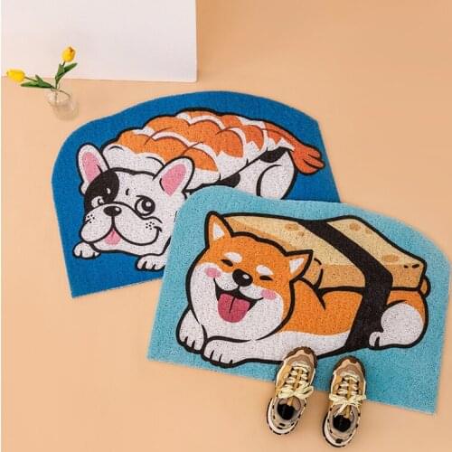 Lovely dog door mat doormat living room bedroom bathroom kitchen PVC antislip waterproof rug samll carpet