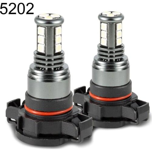 LED Fog Light Bulbs 5202 Car Headlights V11 Highlight 3030 12V / 24V 2Pcs 6500K Signal Lamp
