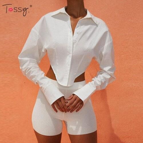 TOSSY Women's Short Shirts
