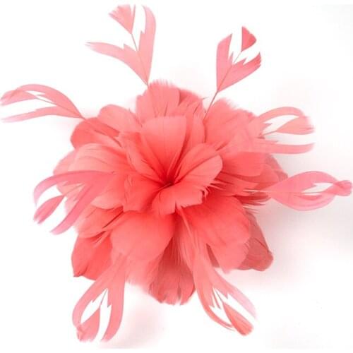 1pcs Beautiful Feather Flower Feather in Hair Decoration New Headdress for Women DIY Wedding Party Craft Hat Decoration Plumes