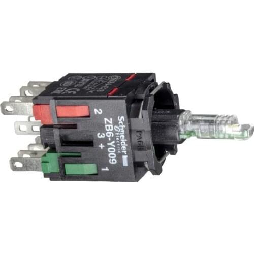 ZB6ZB42B Red light block with body/fixing collar with integral LED 12...24V 1NC