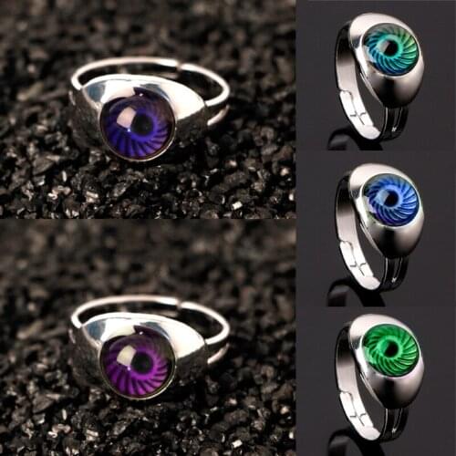 1PC Eye Shape Color Change Mood Ring Emotion Feeling Temperature Rings Women new