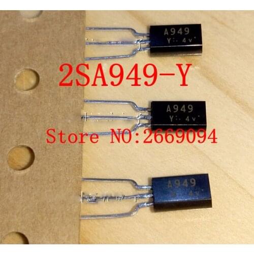 20pcs /100pcs /200pcs Free shipping Transistor 2SA949-Y A949 Low Power 0.05A / 150V TO-92L Straight NPN