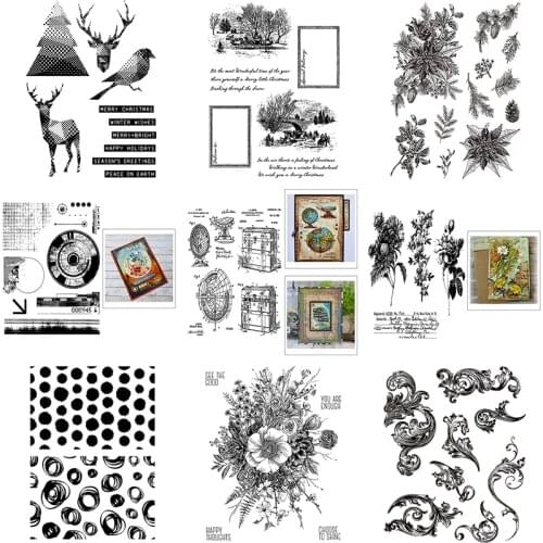 2021 New Halloween Christmas Seal Clear Stamps For DIY Making Words Greeting Card Background Scrapbooking No Metal Cutting Dies