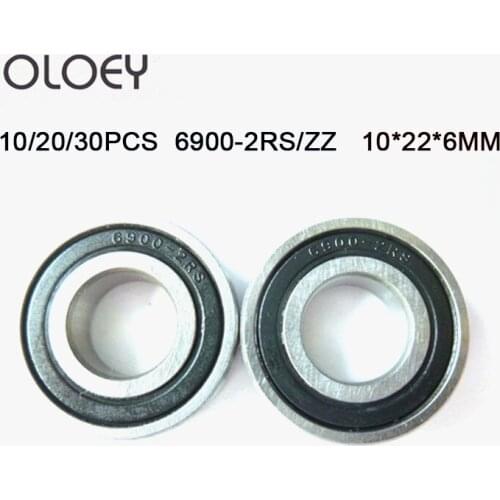6900-2RS ZZ Bearing ABEC-1 10x22x6 mm 10/20/40PCS Metric Thin Section 6900 2RS Ball Bearings 6900RS 61900 2RS ZZ High Precision