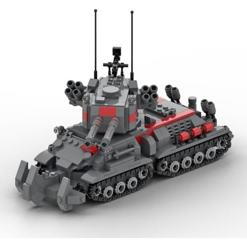 704Pcs Static MOC Military No.138 Heavy Apocalypse Tank Bricks Kits Small Particle Building Blocks Set