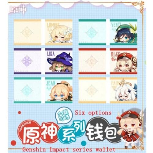 Anime Game Genshin Impact Series KLEE Wallet Peripheral Two-dimensional Pymon Pocket Wallet Multilayer Card Holder Male