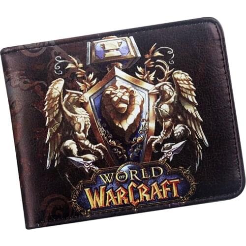 World Of Warcraft Alliance Wallet ID Card Bi-Fold Wallets Cool Movie Game Purse