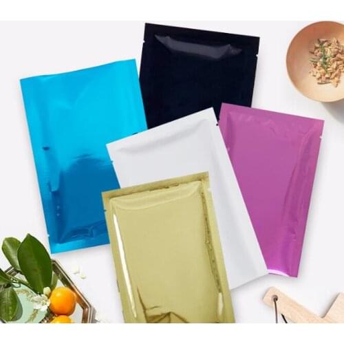 Black / White / Gold / Green Matte Aluminum Foil Bags Self Seal Ziplock Mylar Packaging Pouches Food Smell Proof Zip Lock Bags