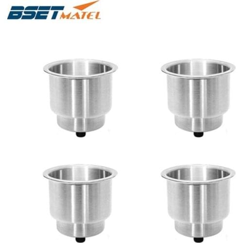 Stainless Steel 304 Cup Drink Holder Can Bottle Holder Stand Mount Support Auto Car Marine Boat Truck RV Fishing Box