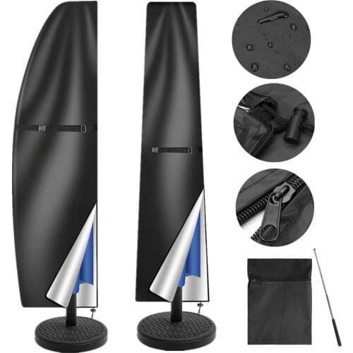 183-280CM Umbrella Rain Covers Waterproof Protective Sunshade Gear with Zipper for Garden Outdoor Patio Cantilever Parasol Case