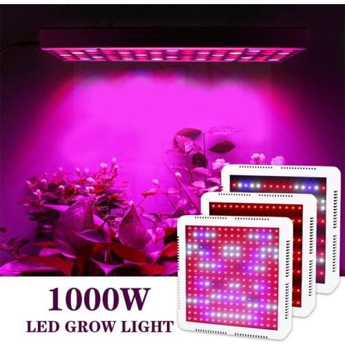 1000W Grow Tent 265V Grow Light Full Spectrum 380-760nm Cultivation Ir Uv Lamp Phytolamp For Plants Seedling And Blooming 3 Mode