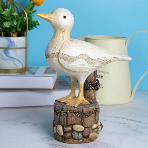Simulation Seagull Statue Figures Shelf Garden Sculpture Housewarming Gift