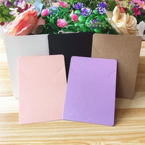 Colorful Paper Cardboard White large Necklace Display Card Women Jewelry Accessories Favor Packaging Card 5pcs/pack