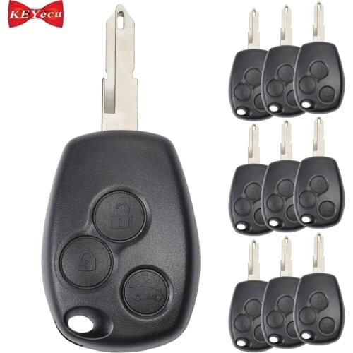 KEYECU 10pcs for Renault Clio Kangoo Master Remote Car Key Fob 433MHz PCF7946 Chip NE73 Blade