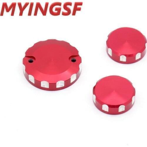 For DUCATI 1098 S/R Front Brake Reservoir Cover Motorcycle Master Cylinder Oil Fluid Cap With Logo Red