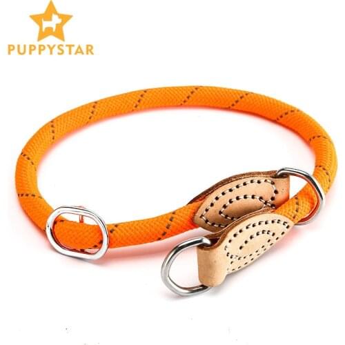 Cute Pet Dog Collar High Quality Adjustable Soft Round Rope Love Dog Collar For Small Cat Dog Puppy Husky Nylon Collar YS0063