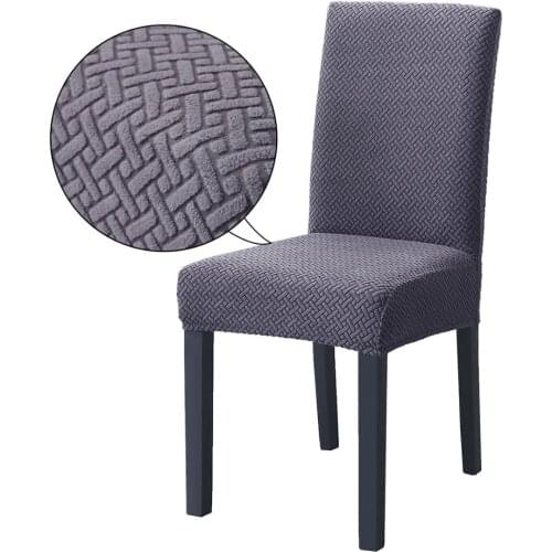 Soft Jacquard Fabric knitting Chair Covers Stretch Dining Chair Covers Anti-Slip Parson Chair Protector for Party Wedding