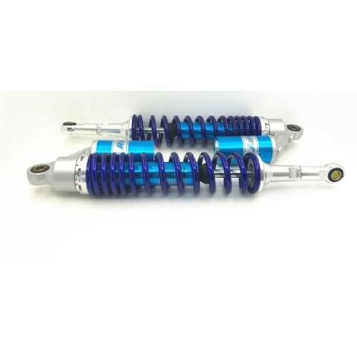 New 420mm 430mm 440mm Motorcycle 8mm Spring Shock Absorber for Honda Suzuki Yamaha Kawasaki ATV Silver + blue
